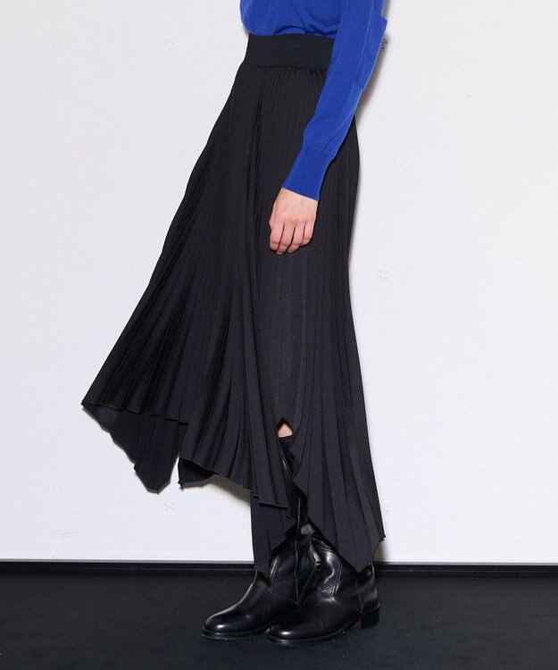 JOSEPH ニットウィーブプリッセ　スカート Black