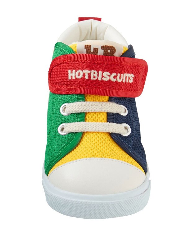 MIKI HOUSE HOT BISCUITS 【14-15cm】 顔ドン メッシュ素材 セカンド ベビーシューズ マルチカラー