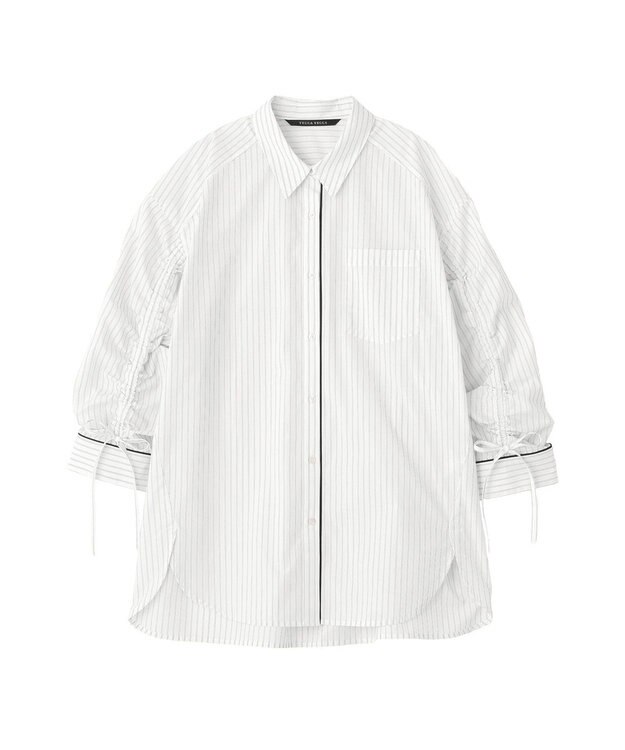 YECCA VECCA イージーケアドロストシャツ Stripe