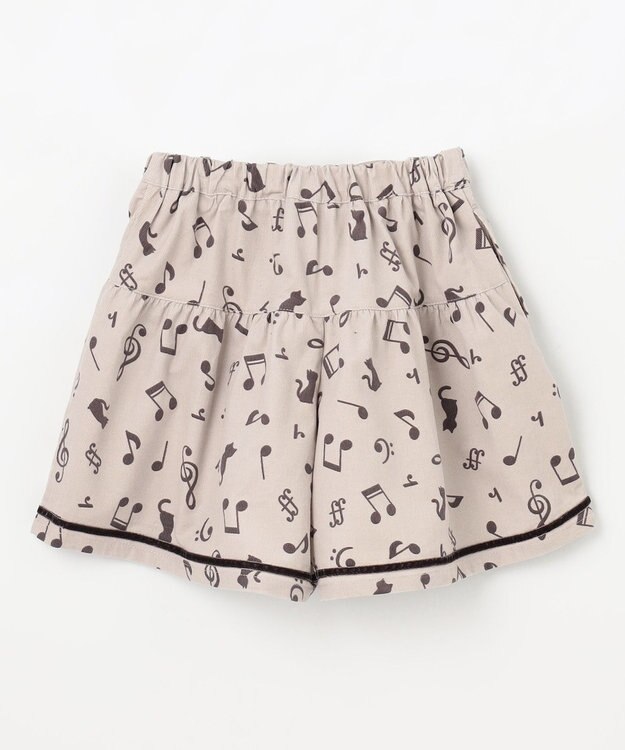 ANY KIDS 音符総柄キュロット ミルキーベージュ