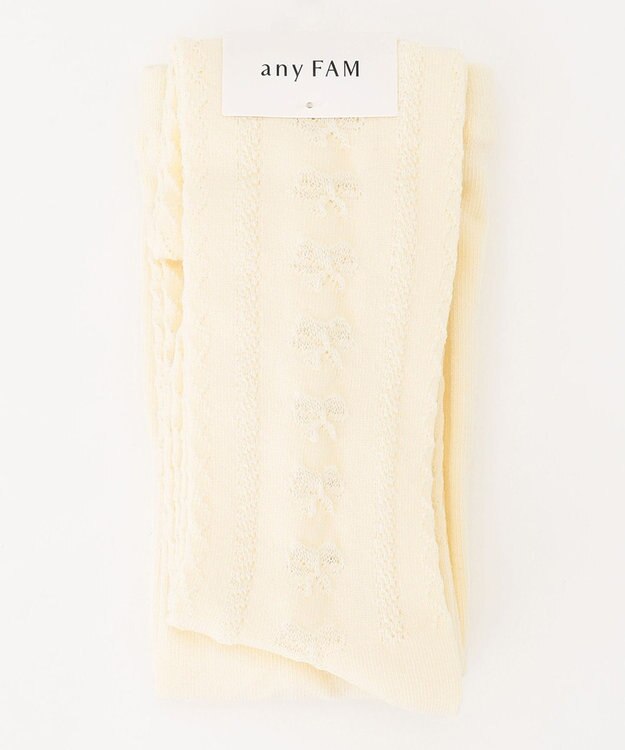 ANY KIDS タイツ（フロートリボン） エクリュ