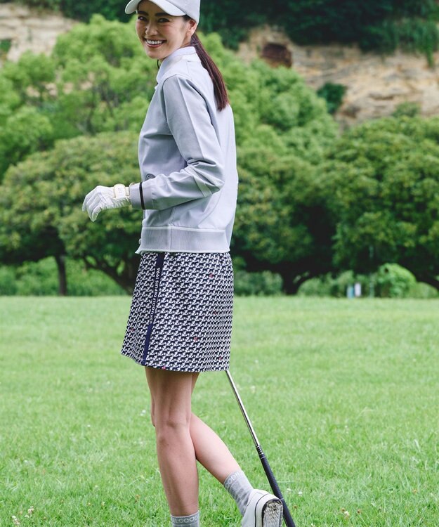 23区GOLF 【WOMEN】【ストレッチ】ハンタードッグ柄 スカート ホワイト系5