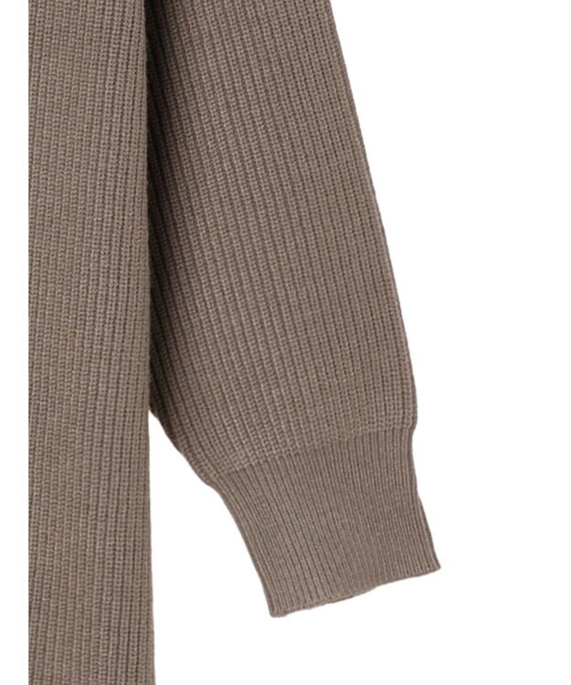 AMERICAN HOLIC バイパチハーフＺＩＰ片畦ニットプルオーバー　 Mocha