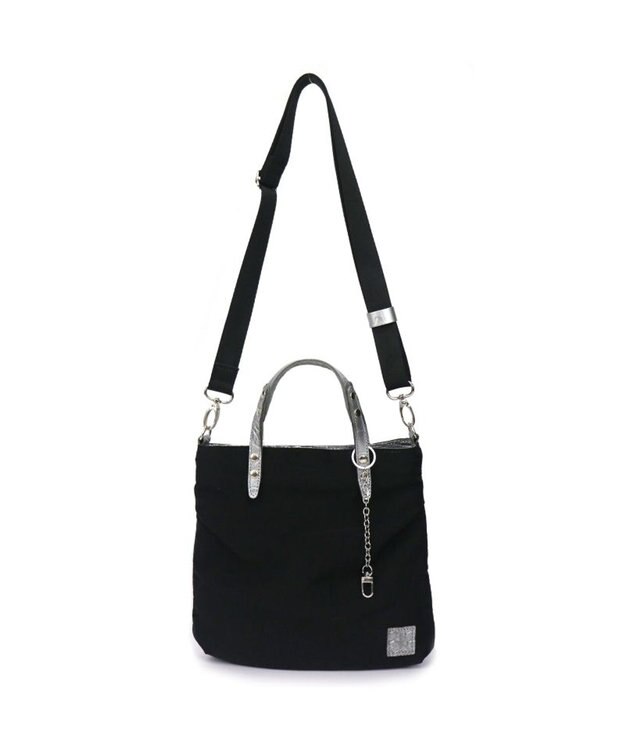 Regalo Felice 【超軽量 / ショルダー付き】2wayトート小 / REGALO BKS(ブラック×シルバー)
