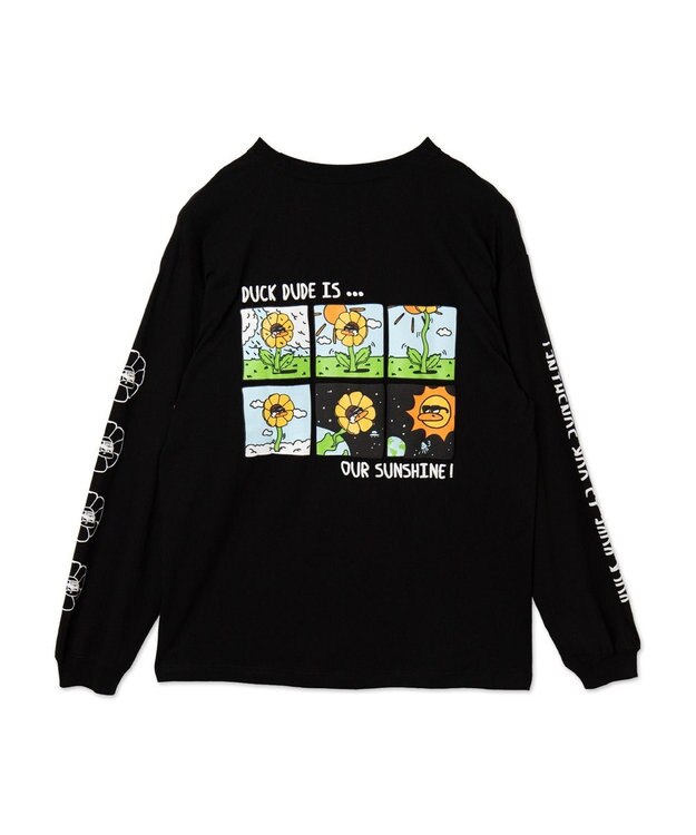 WEGO DUCKDUDE　SUNFLOWER　L／S　TEE ブラック