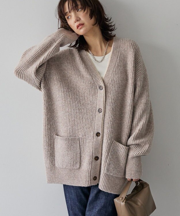AMERICAN HOLIC レイヤードライクロングカーディガン Beige