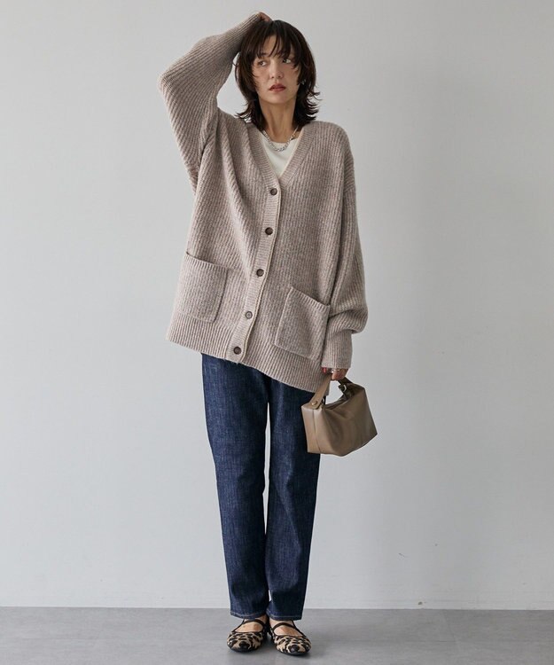 AMERICAN HOLIC レイヤードライクロングカーディガン Beige