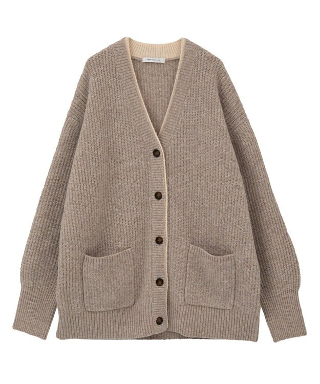 AMERICAN HOLIC レイヤードライクロングカーディガン Beige