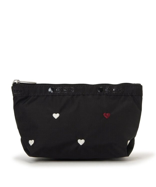 LeSportsac SMALL SLOAN COSMETIC/レッド/ホワイトハートEMB レッド/ホワイトハートEMB