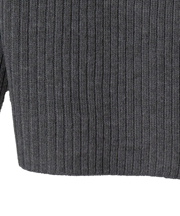 WEGO リボンリブカーディガン グレー