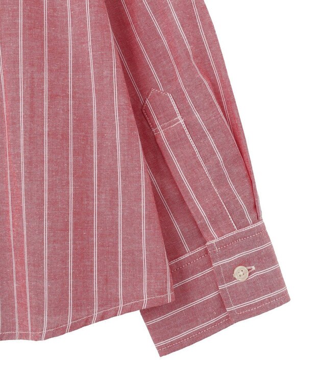 Green Parks 綿麻混シャツ Red