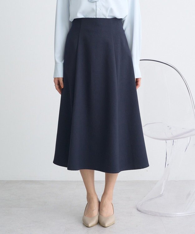 earth music&ecology すきな丈フレアスカート Navy