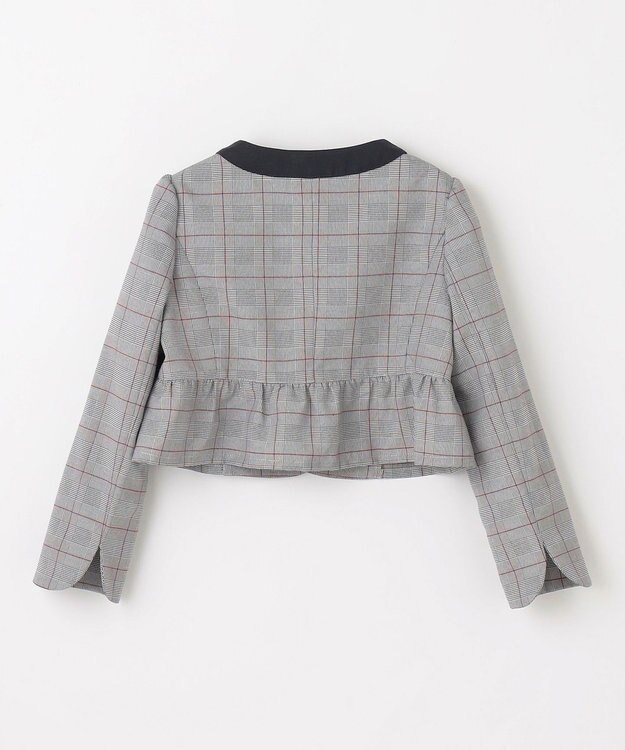 組曲 KIDS 【110-140㎝】グレンチェックジャケット＆プリーツワンピース セット ネイビー×チェック系