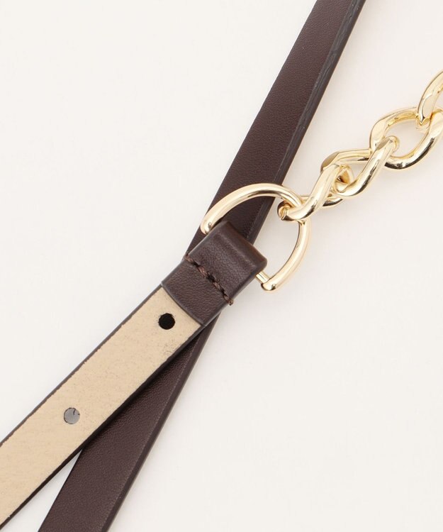 組曲 サイドチェーンバックル ベルト ブラウン系