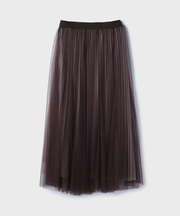 GRACE CONTINENTAL チュールリバーシブルスカート ブラウン