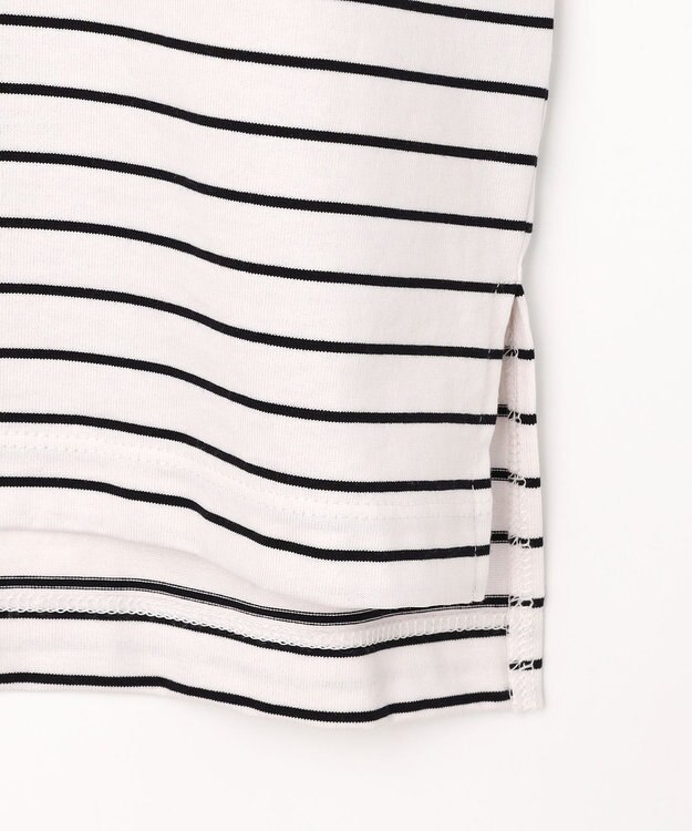 J.PRESS LADIES S メタリックロゴ ロンＴ オフ×ダークネイビー系