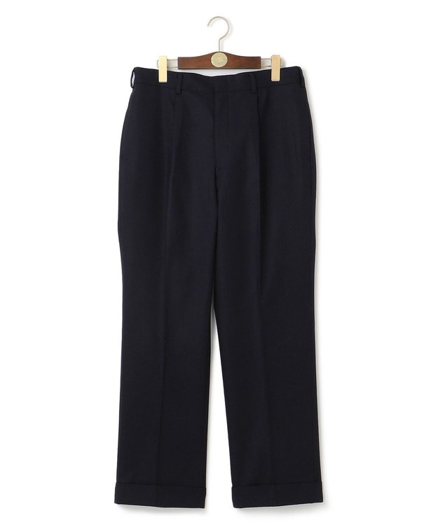 J.PRESS MEN 【J.PRESS ORIGINLAS】1001 PAPER FLANNEL PIPED STEM 1TUCK / JAPAN MADE ネイビー系