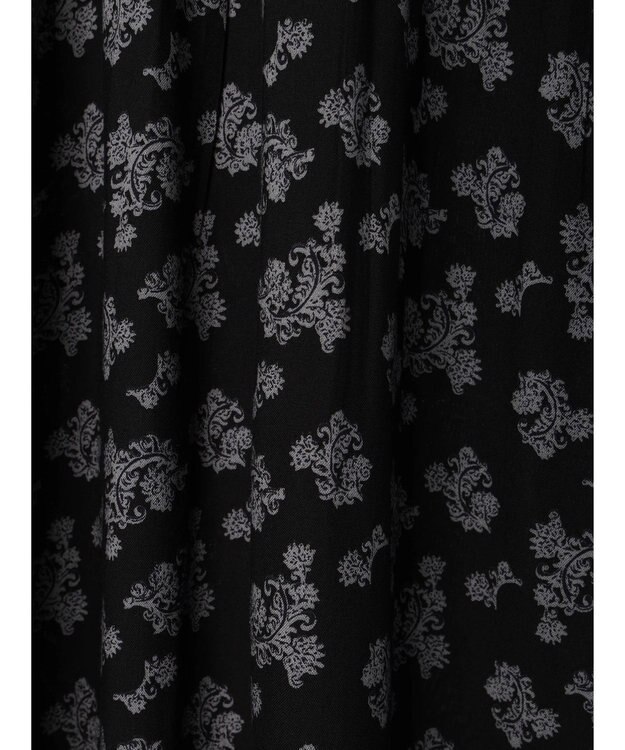 CRAFT STANDARD BOUTIQUE レーヨンキルト切り替えワンピース Flower Black