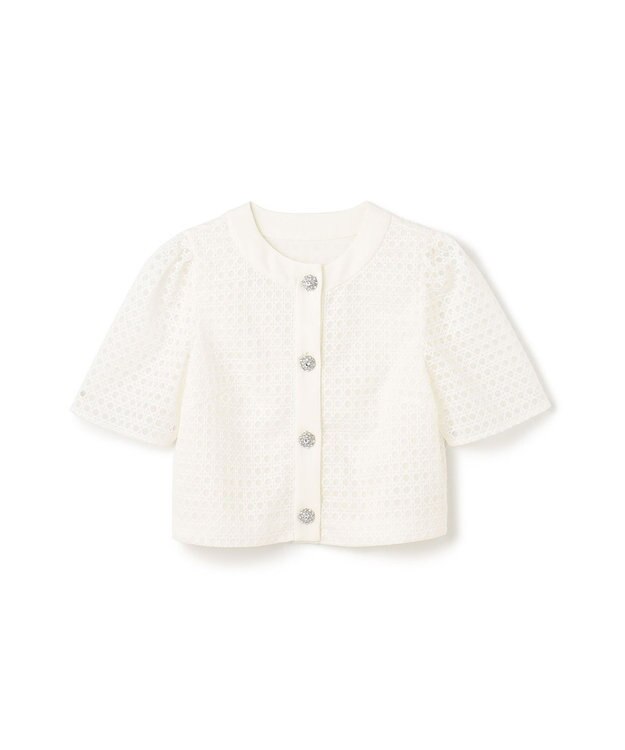 GRACE CONTINENTAL レースショートトップ ホワイト