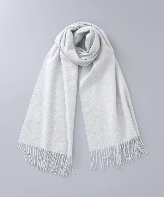 AURORA LANVIN en Bleu （ランバン オン ブルー）カシミヤ100%セミストール ライトグレー