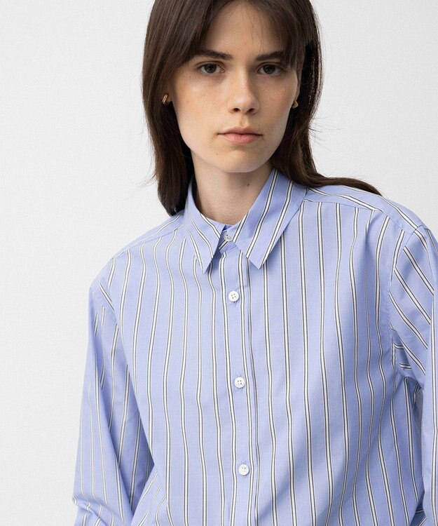 NAVE 【Nave】タイプライター クロップドシャツ ストライプ系