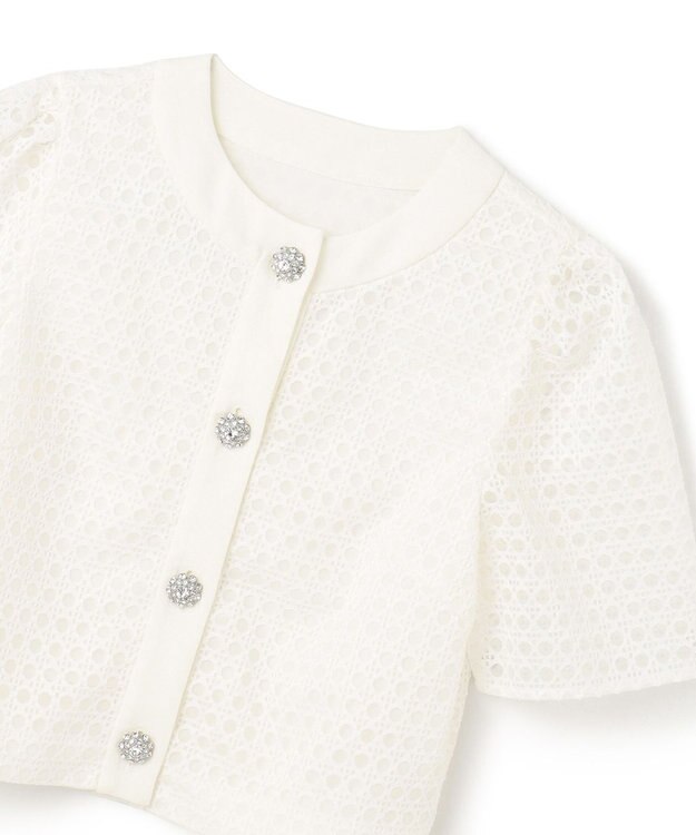 GRACE CONTINENTAL レースショートトップ ホワイト