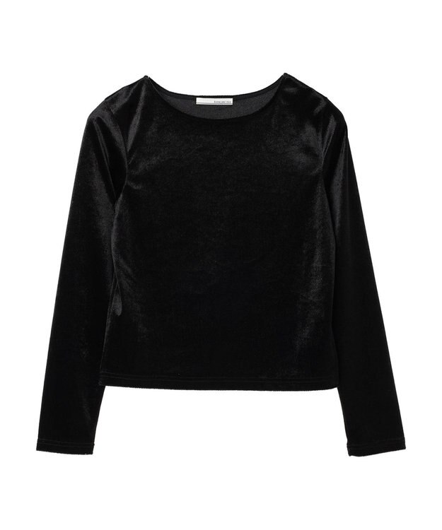 Green Parks ・ＥＬＥＮＣＡＲＥ　ＤＵＥ　ベロアクルーロングＴＥＥ Black