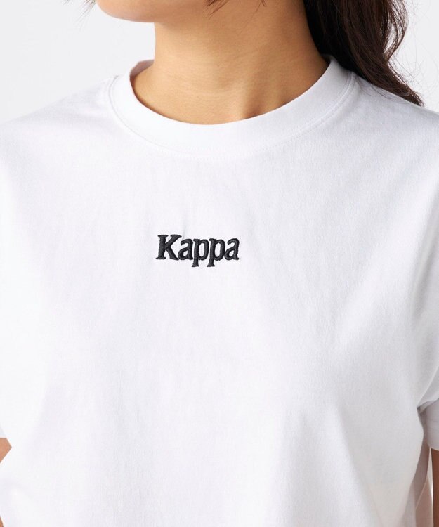 OP／FILA 【Kappa】サガラ刺繍 オーバーサイズTシャツ ホワイト