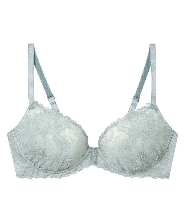 AMPHI 【SPRiNG ONLINE掲載】 ノンワイヤーブラ 谷間メイク ボリュームアップ Aカップあり 【BRAGENIC ブラジェニック 盛り胸タイプ】 ブラジャー ブラ ワイヤレス BMI448 アンフィ／ワコール ターコイズ