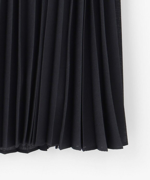 自由区 【カトリエムブーケ】Plis aleatoires シアープリーツスカート ネイビー