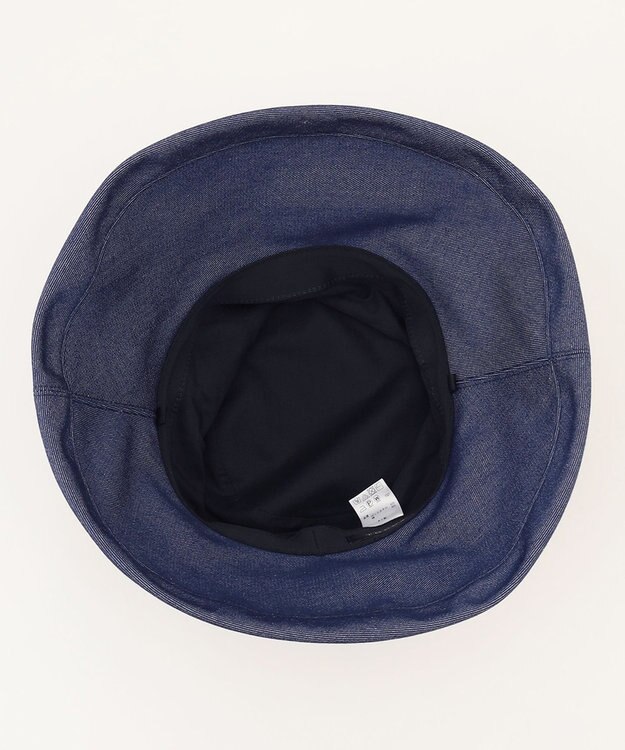 TOCCA 【UV99.9%以上カット・吸水速乾・抗菌防臭・洗える・サイズ調整可】BIG RIBBON WIDE DENIM HAT 帽子 ネイビー系