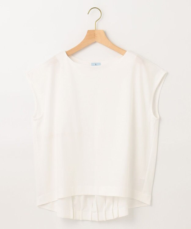 組曲 L 【WEB限定】シルケットポンチフレンチスリーブ カットソー アイボリー系