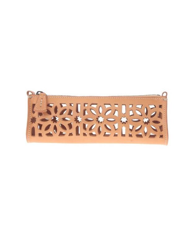 genten カットワーク ペンケース ヌメベージュ