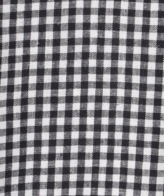 ANY L 【洗濯機可能】ライトリネンクロス　フレアスリーブ ギンガム