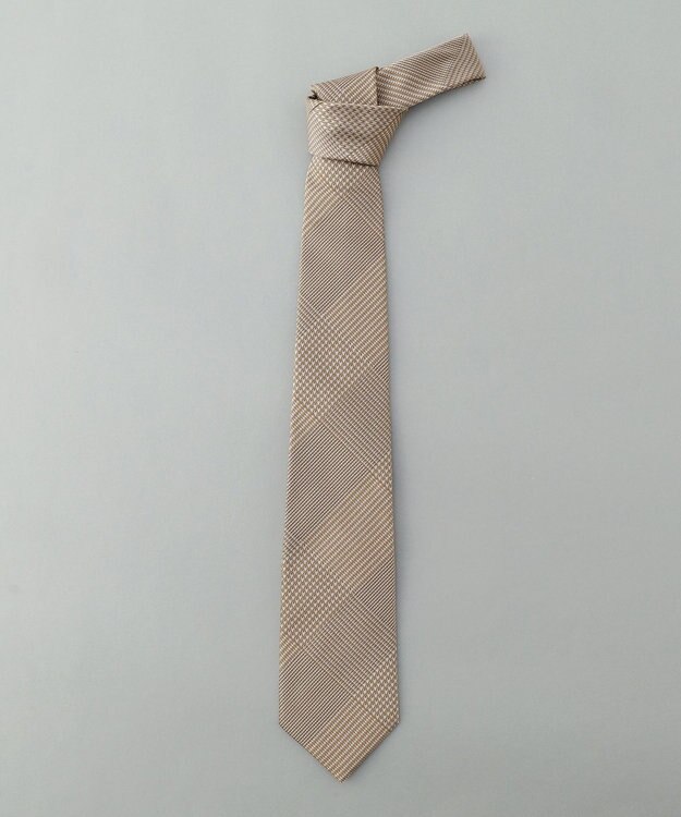 GOTAIRIKU GOTAIRIKU別注【日本製】シルク ネクタイ_格子柄 ベージュ系8