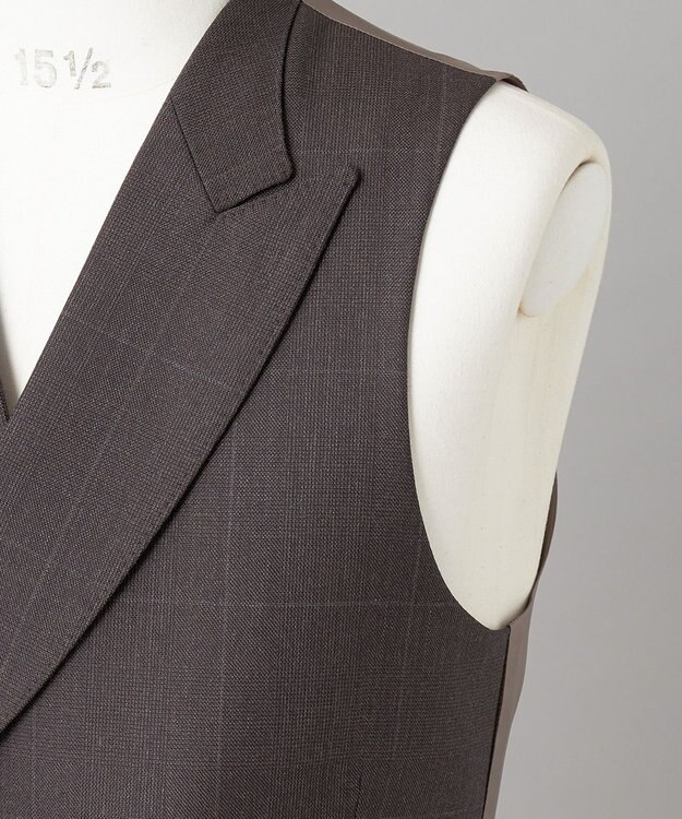 GOTAIRIKU 【ZEGNA/ゼニア】ISLANDFLEECE/アイランドフリース 3ピーススーツ（ブラウン×格子） ダークブラウン系4