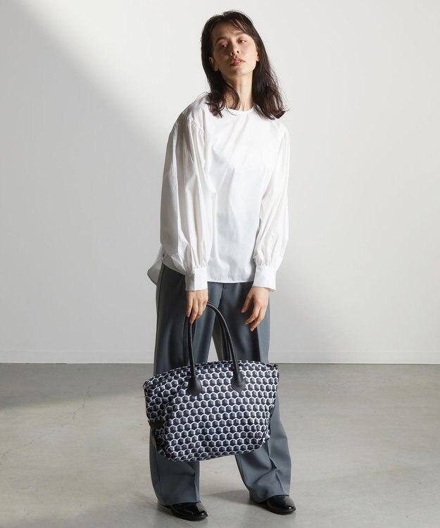 Y'SACCS キュービックモノグラム　2WAYトート　Mサイズ ブラック