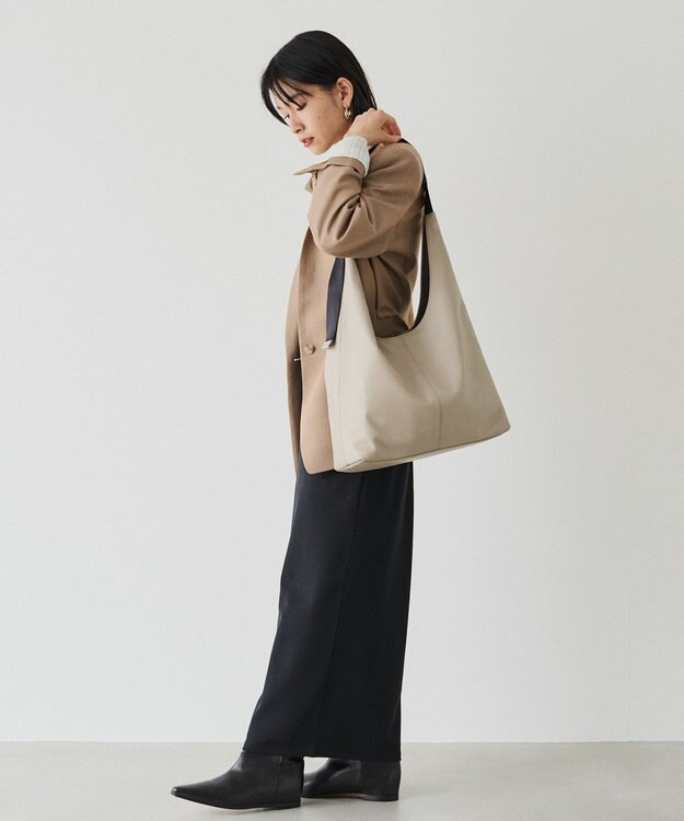 russet レザーホーボーバッグ L(CE-1654) GrayBeige