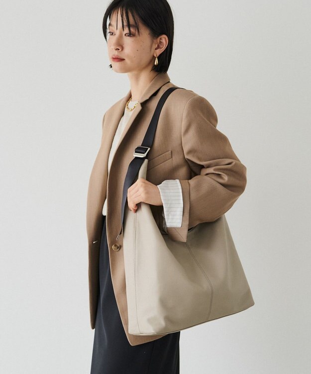 russet レザーホーボーバッグ L(CE-1654) GrayBeige