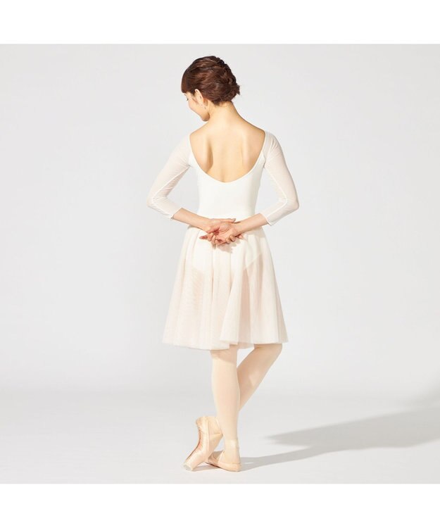 Chacott 7分袖レオタード オフホワイト