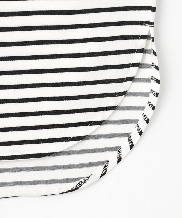 ANY テールＴシャツ オフ×ブラックボーダー