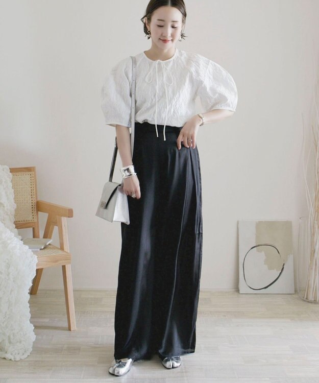 Green Parks AnriettMusee ショート丈ジャガードトップス Off White