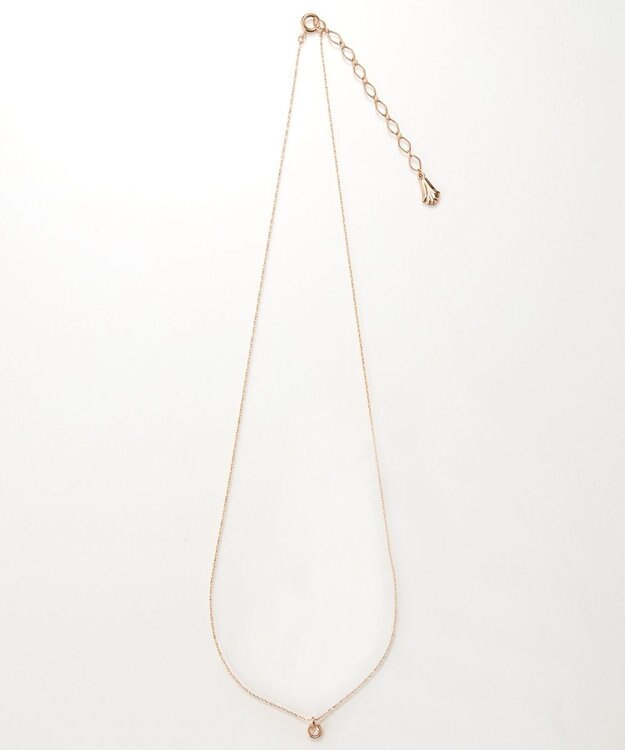 Phoebe 【金属アレルギー対応】プチベゼルストーンネックレス　シャンパンゴールド シャンパンゴールド