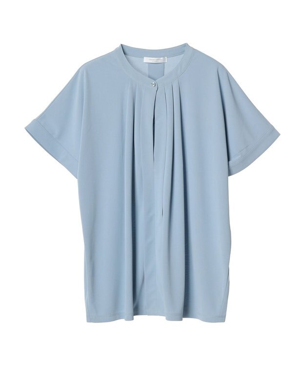 Green Parks ２ｗａｙ　フレンチスリーブ釦付ブラウソー Sax