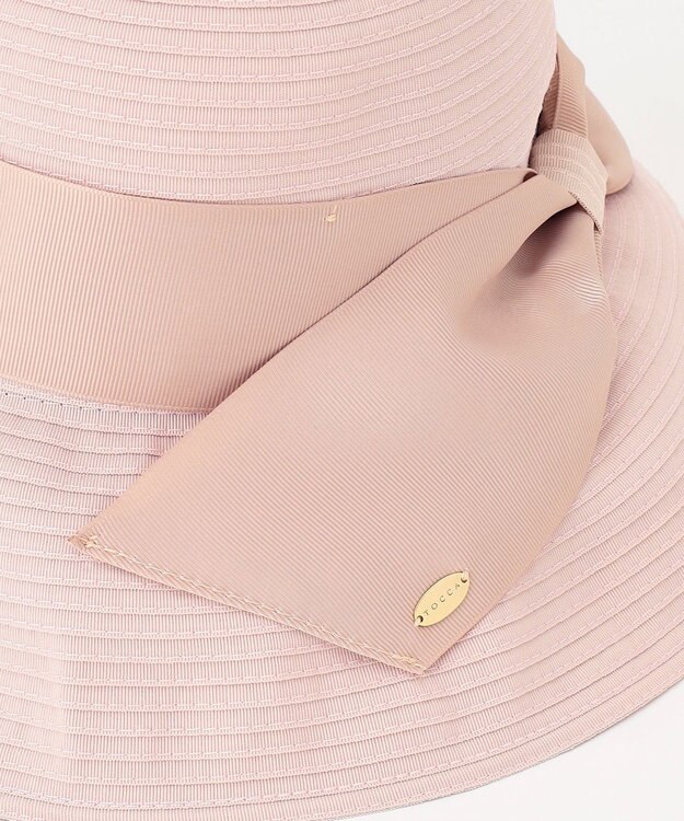 TOCCA 【UV95%以上カット・吸水速乾・抗菌防臭・洗える・サイズ調整可】GROSGRAIN RIBON HAT 帽子 ピンク系