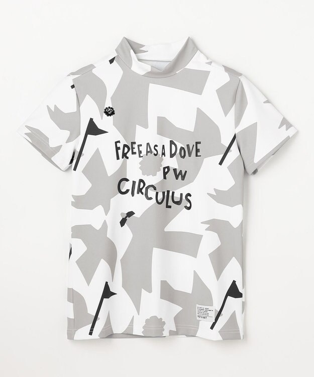 PW CIRCULUS 【WOMEN】ＤＯＶＥ柄モックネック ゴルフウェア レディース グレー系5
