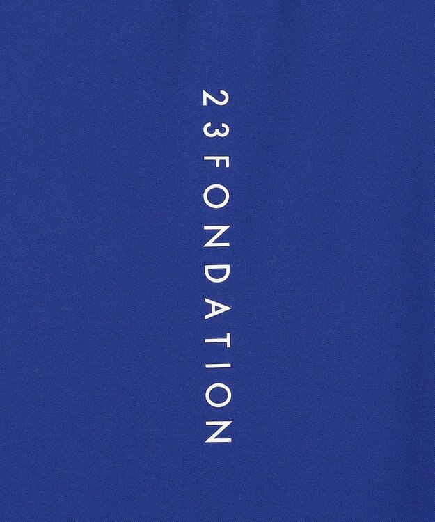 23区GOLF 【23Fondation/MEN】バイカラー モックネックシャツ 余裕のあるサイズ感 着疲れしない ブルー系