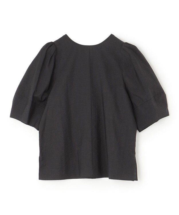 UNFILO ワッシャーブロード 2WAYブラウス ブラック