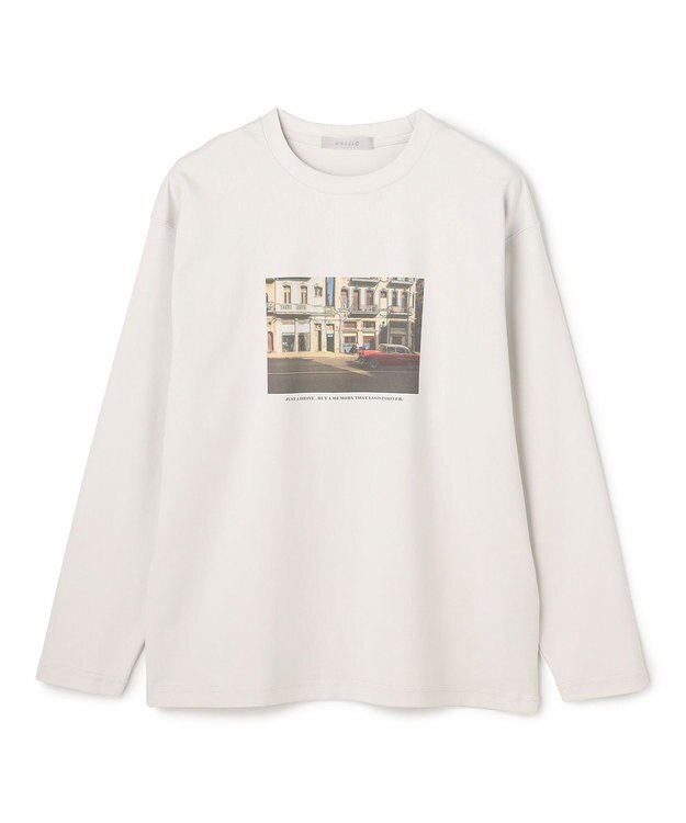 UNFILO MENS 【男女兼用】3シーズンスウェット フォトTEE ライトグレー×カーサ（家）