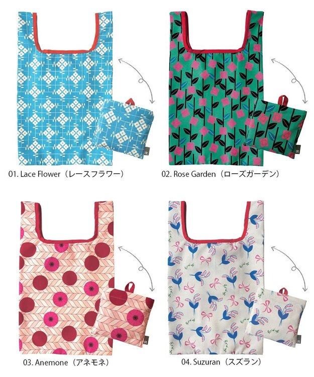 ROOTOTE 1033【ギフトにおすすめ】EU.ルーショッパーミッド.ゾッティ-A 01：レースフラワー